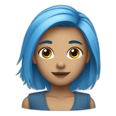 Girl with blue eay and dark blond hear sticker