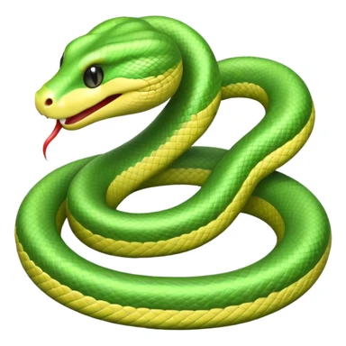 A cute pastel green snake sticker