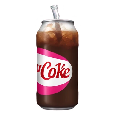 Pink and brown Diet Coke sticker