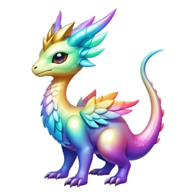 Epic divine legendary complex detailed iridescent gradients aesthetic-scenery-Fakémon-creature sticker