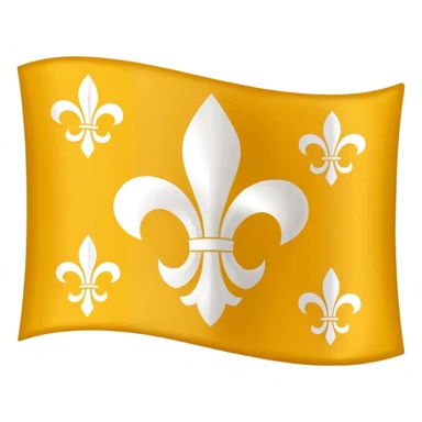 Louisiana Creole flag with a deep blue background, a single gold five-pointed star in the upper left, and three gold fleur-de-lis below it. Flat vector design, clean lines, high contrast, no text, clear at small size. sticker