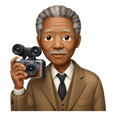 morgan freeman with camera sticker
