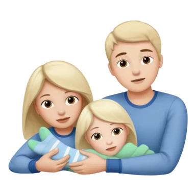 Create an emoji scene where a woman has fainted and is lying down, and a boy is holding his socks near her nose to help bring her back to consciousness. There should be nothing else in the scene. sticker