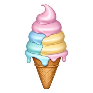 Melted pastel ice cream sticker
