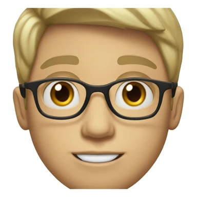 White boy with glasses and big lips sticker
