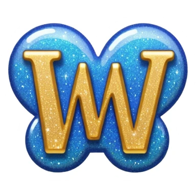 The word wonderful with glitter sticker