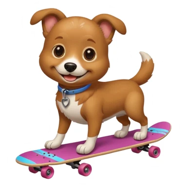 A dog on a skateboard sticker