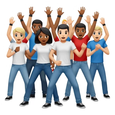 people moshing against a soundsystem sticker