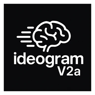 recreate this logo with text of "ideogram V2a", MAKE IT FIT IN SQAURE  sticker