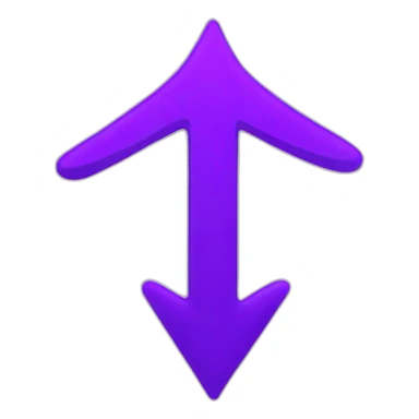 a squiggle purple arrow sticker