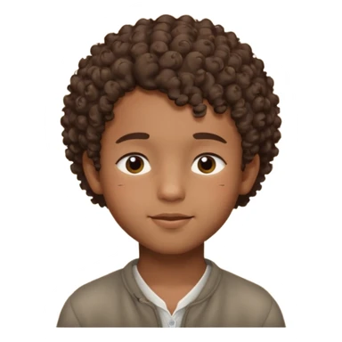 Brown boy with a dro fade haircut his hair is curly dreaming about his girlfriend small smirk on his face eyes closed with a little heart above his head sticker