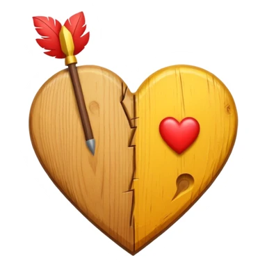 Hazme el corazón amarillo con una flechazo de arco sticker