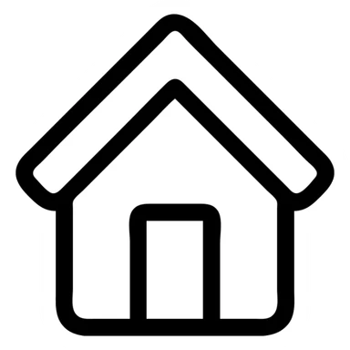 Minimalist house icon in the style of Airbnb category icons, thick lines, modern and friendly, no text sticker