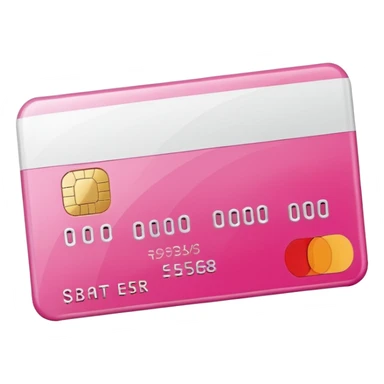 mix pink and white bank and credit card sticker