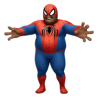 really fat spider-man sticker
