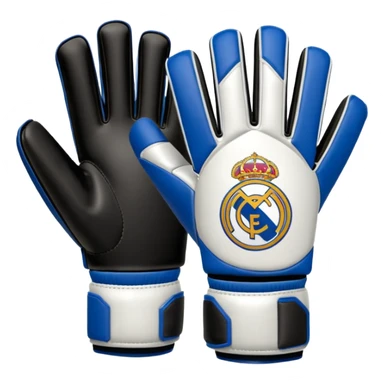 Des gants de gardien de but de foot Real Madrid blanc le plus réaliste possible  sticker