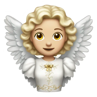 white Victorian Christmas Angel sticker