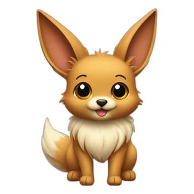 Evee avec un coeur entre les pattes sticker
