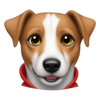 Jack Russell Dog in a red hoodie sticker