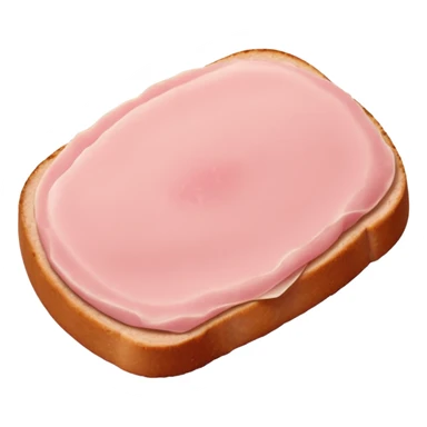 raw turkey cutlet, thin, boneless, pale pink, smooth grain, translucent edges, fresh, moist, irregular shape, flat or gently folded, no plate, packaging, seasoning, or faces, clean 3D, soft shadows, transparent background, emoji scale sticker