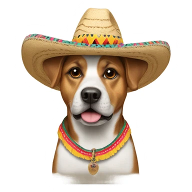Dog in a sombrero sticker