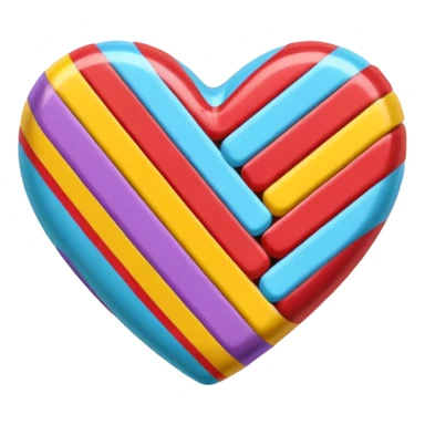 heart wrapped candy sweet colourful stripes sticker