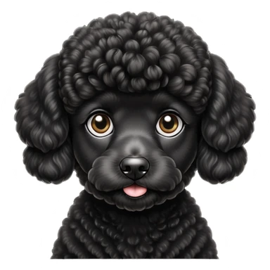 black Miniature poodle  sticker