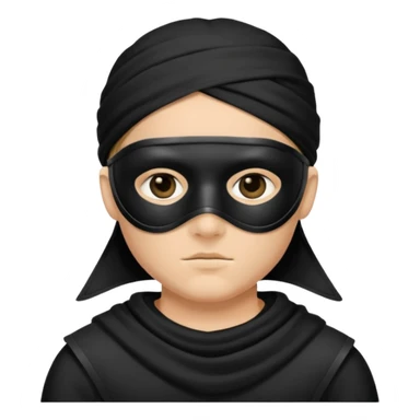 bandit with black eye mask sticker