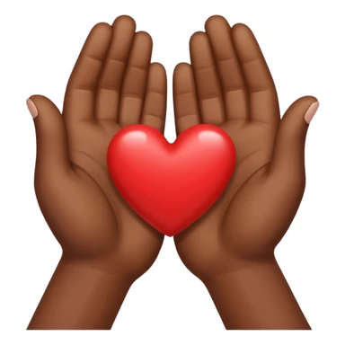 une main blanche et une main marron qui forme un coeur comme ça 🫶🏾 sticker