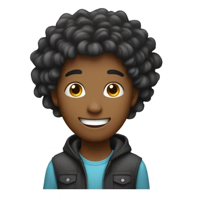 an emoji which shows that a person is very excited and the person can be a teenager. the hairs can be black and the skin tone can be fair and the eyes can be look like stars to show excitement. sticker