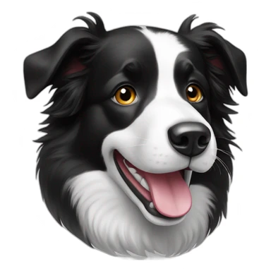 Happy-black-and-white-border-collie sticker
