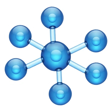 blue chemical molecule sticker