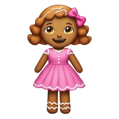 gingerbread girl with pink dress sticker