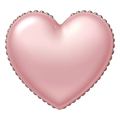 Pale pink heart with pale pink pearls around it  sticker