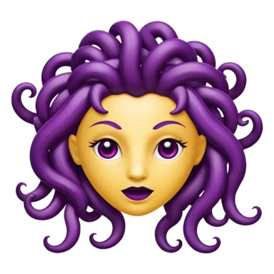 Hazme una medusa con piel de uva morada sticker