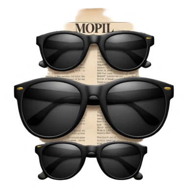 Sunglasses on newspaper sticker
