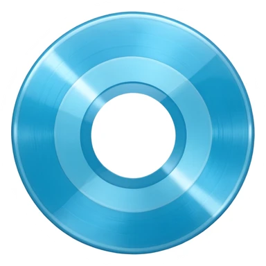Light blue vinyl record sticker