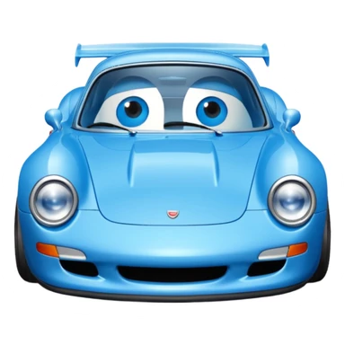 blue carrera from cars movie sticker
