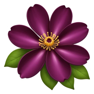 flower emoji color deep plum in 24px size hd sticker