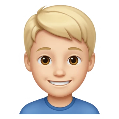 smiling male kid sticker