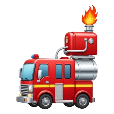 Skibidi Toilet holding a fire truck sticker