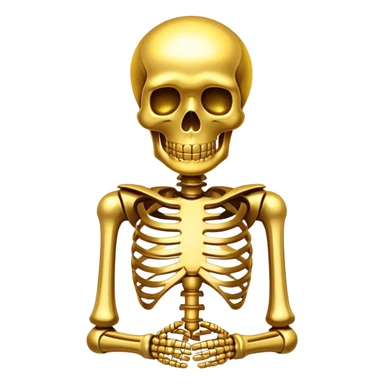 Skeleton made out of gold sticker