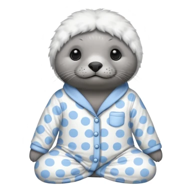 seal in pajamas  sticker