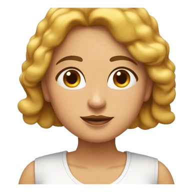 Mujer gordita pelo largo color miel ojos grandes chocolates piel trigueña sticker