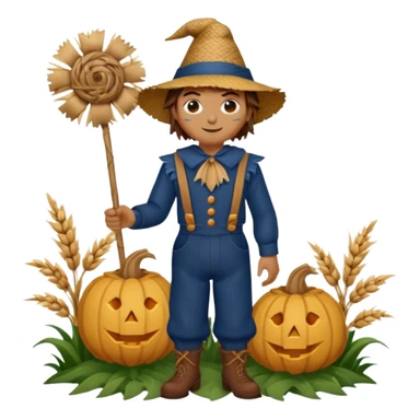 The Scarecrow from The Land of Oz with dark blue outfit sticker
