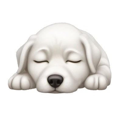A littel wite dog sleeping up agents af Girl i her ved sticker