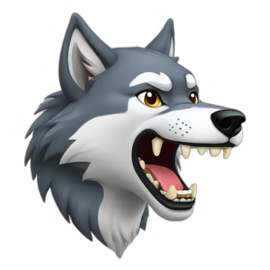 female wolf growling sticker