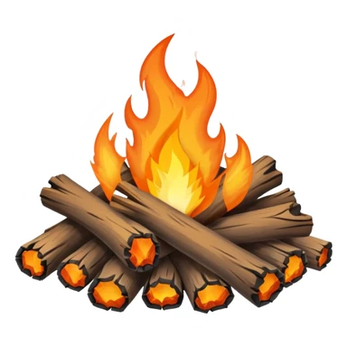 Fogata de camping 32x32 png menos de un mega sticker