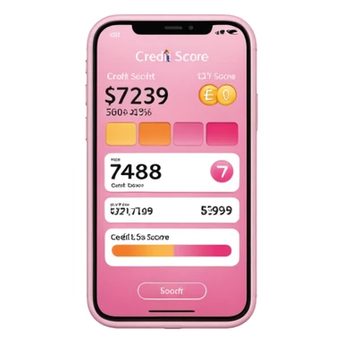 pink credit score check sticker