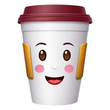 burgundy TAKEAWAY coffee sticker